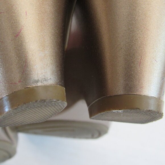 Jaclyn Smith Gold Strappy Slip On Open Toe Wedge Sandals Size 6.5M - Picture 12 of 14